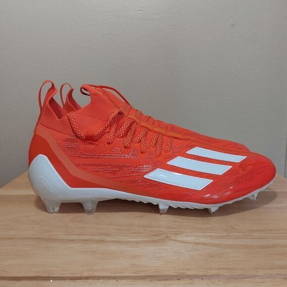 Adidas Adizero Primeknit Football Cleats Orange White GV9628 Men's Size 13 - Picture 1 of 7
